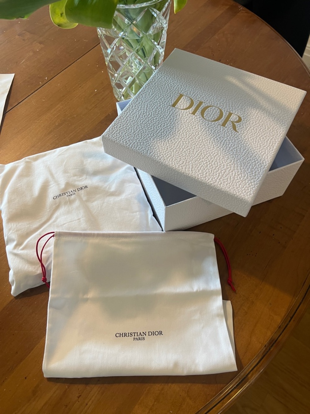 Dior Box with White Dust Bag and Pillow